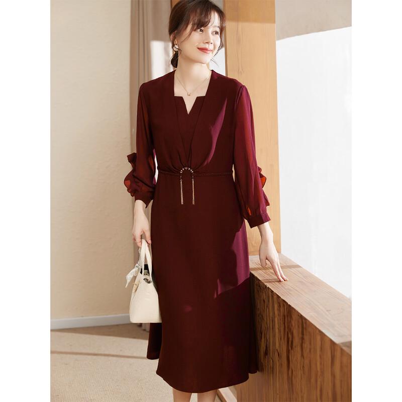 Xihui Women s Elegant Gauze Sleeve Midi Dress 3XL