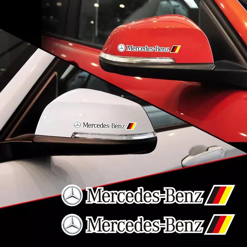EXY1 2025 Hot 4Pcs Car Styling Door Handle Stickers Vinyl Decoration For Mercedes Benz AMG GLE GLS CLS GLC CLA GLA GLK ML C197 R231 W