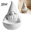 Nordic Home Accessories 3D Printed Gnome Candy Bowl Faceless Dish Decorative Holiday Snack Holder Tabletop Key Bowl for Christmas Tiered Tray,