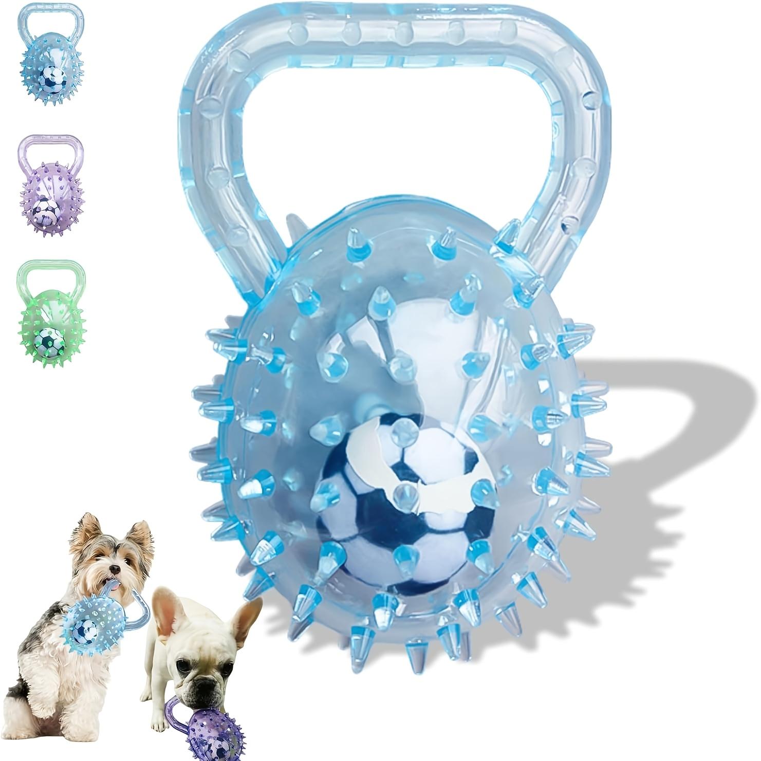 Durable dog chew toy with squeaky floating tennis ball, great for interactive play for medium & large dogs.