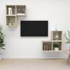 Set of 4 TV Furniture Pieces Sonoma Oak Engineered Wood
