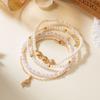 Vintage Gold Color Multilayer Anklet for Women Starfish Conch Scallops Pendant Metal Chain Anklet Beach Party Foot Jewelry Gifts