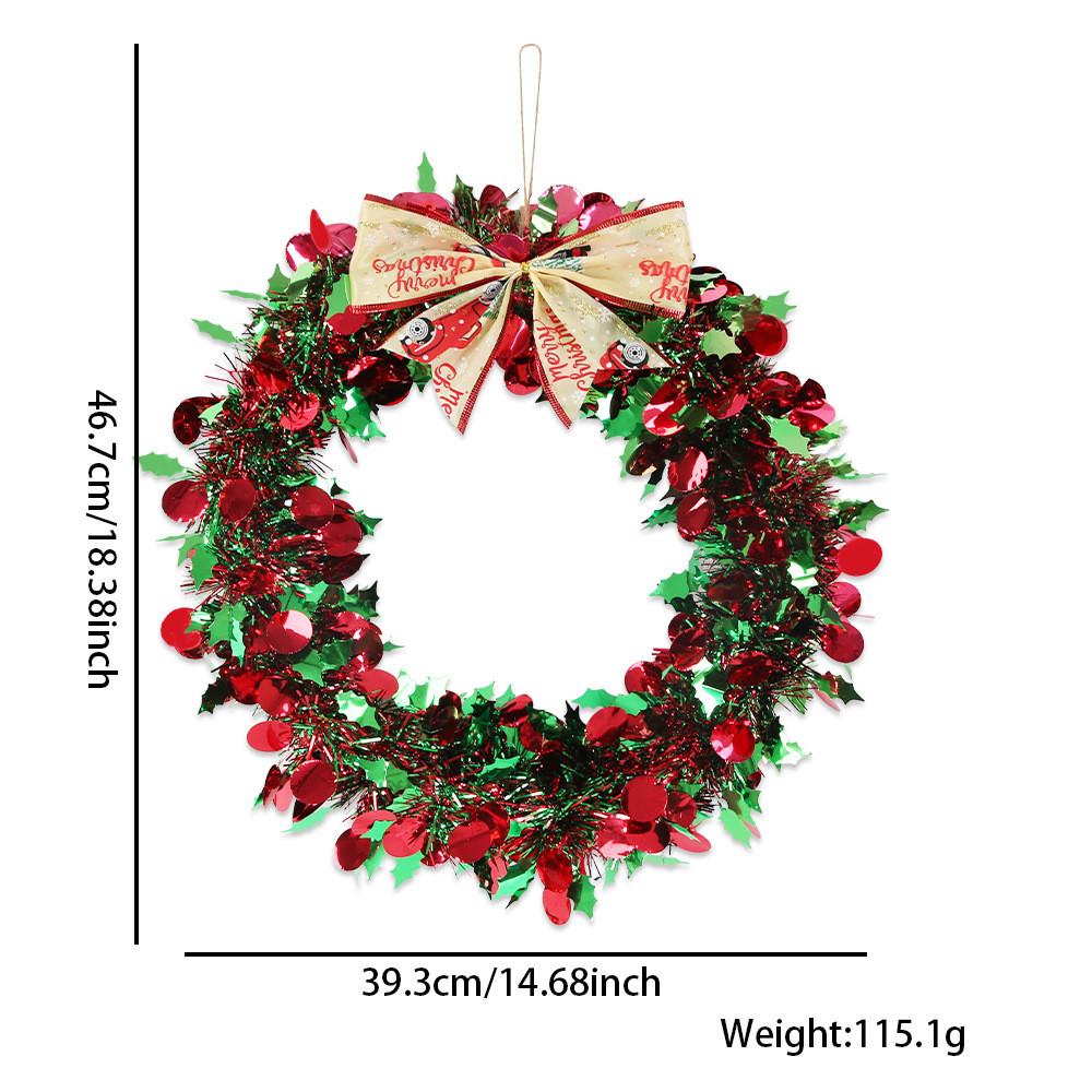 Festive Christmas Handmade Holiday Wreath With Rich Red And Green Textiles Berries And