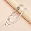 Trendy Metallic Heart Pendant Necklace With Artificial Pearls Alloy Chain Neckpiece For Everyday Wear Party Dates