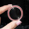 2/1Pcs Start Stop Push Button Engine Ignition Switch Protective Cover Bling Rhinestone Ring Circle Trim Car Interior Accessories