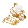 Base Fork Holder Set Elegant Multifunctional Decorative   Flatware with 6 Forks for Fruit Salads Coffee Desserts