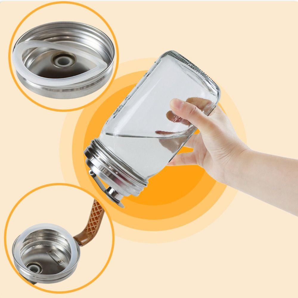 Stainless Steel Mason Jar Lids Ergonomic Handle Pour Spout Lid Brewing Fermenting