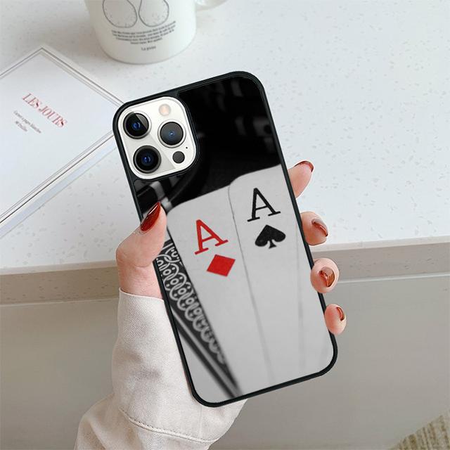 Poker Playing Cards Phone Case For iPhone 17 Air 13 12 14 15 16 Cover For Apple 14 15 16 Pro Max Plus Coque