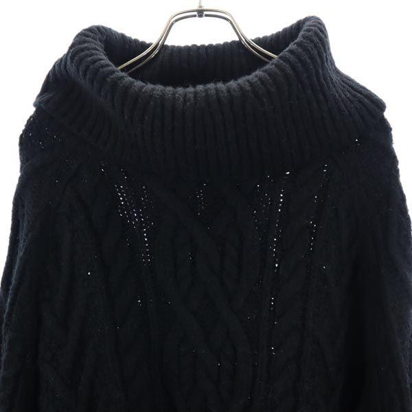 POLO RALPH LAUREN cable Long sleeve Cable Off Turtleneck sweater XL knit Women Used