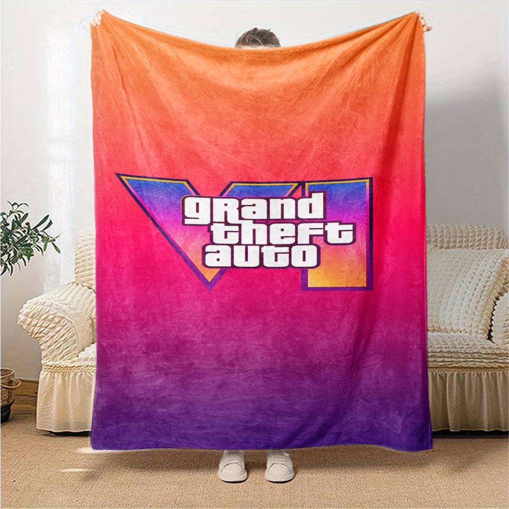 Grand Theft Auto Blanket Comfortable Perfect for Sofa Couch Bed Four Seasons Universal Digital Print Suitable for Gifting Relatives and Friends