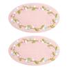 2Pcs/set Floral Embroidered Hairpin Set Oval Children's Hair Accessories  Daily Use