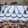 10x Magnifying Glass Necklaces Vintage Antique Multicolor Loupe Pendant Necklace Gift for Women Femme Link Chain