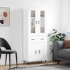 Vidaxl Vetrina, Bianca, 69,5X34X180 Cm, Materiale Derivato dal Legno