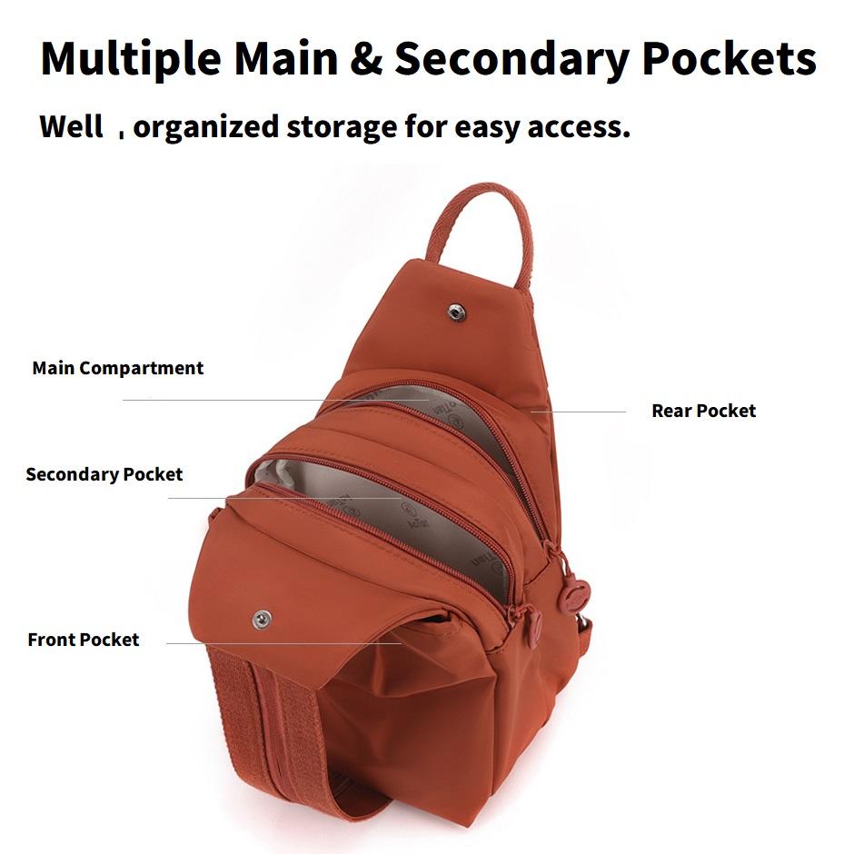 Multifunctional Oxford Cloth Crossbody Bag, Large Capacity Wear-Resistant Water-Repellent Shoulder Backpack