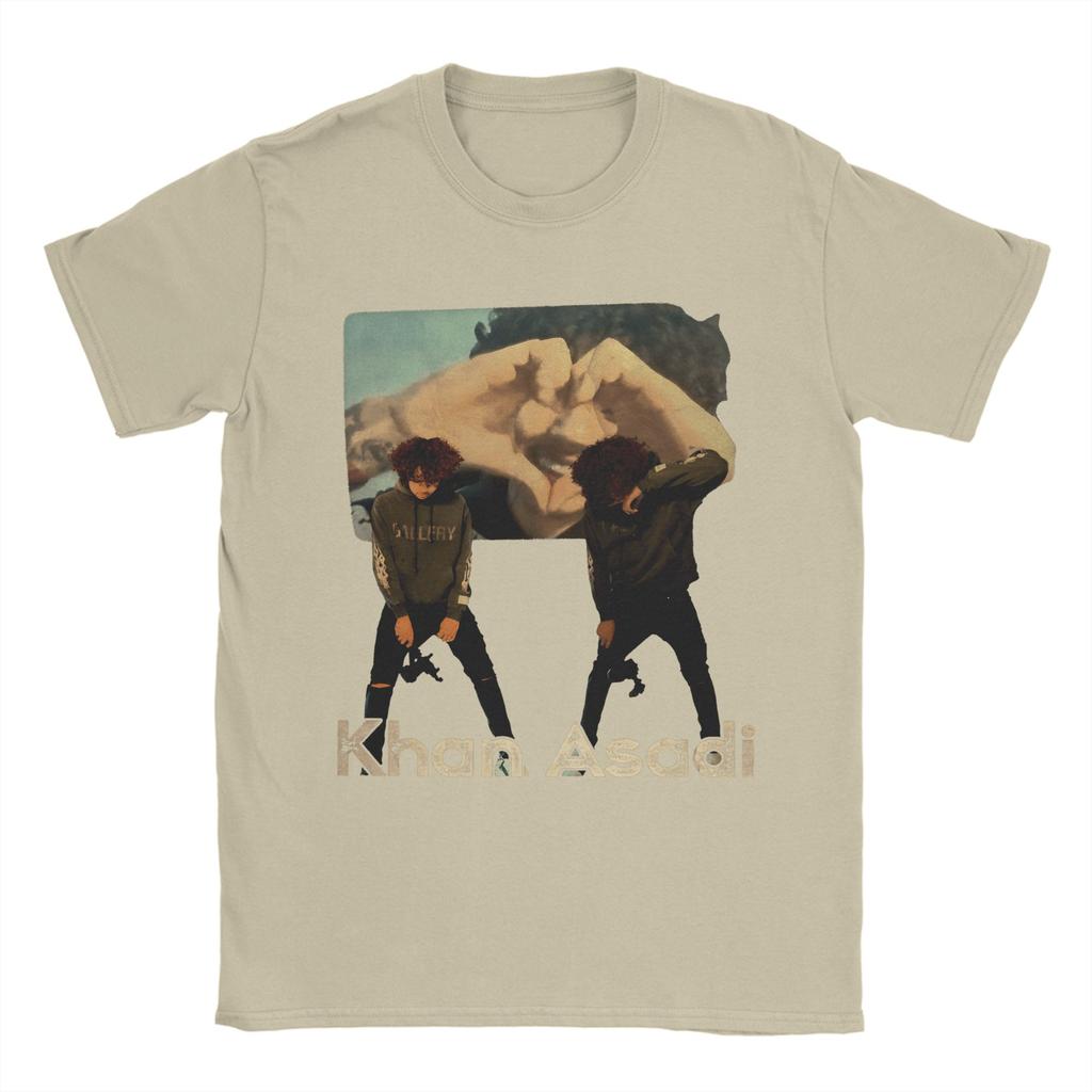 Khan Asadi Vintage Unisexs T Shirts Vintage Tee Shirt Short Sleeve O Neck TShirts 100 Cotton Plus Size Clothing