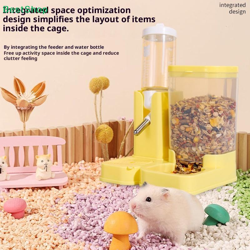 2-in-1 Hamster Feeder and Water Bottle | Integrated Food & Water Dispenser for Small Pets (Multiple Colors)