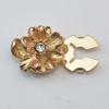 1PC Alloy Pearl Round Shirt Buckle Rhinestone Flower Cufflinksble  for Shirt Dress Decoration