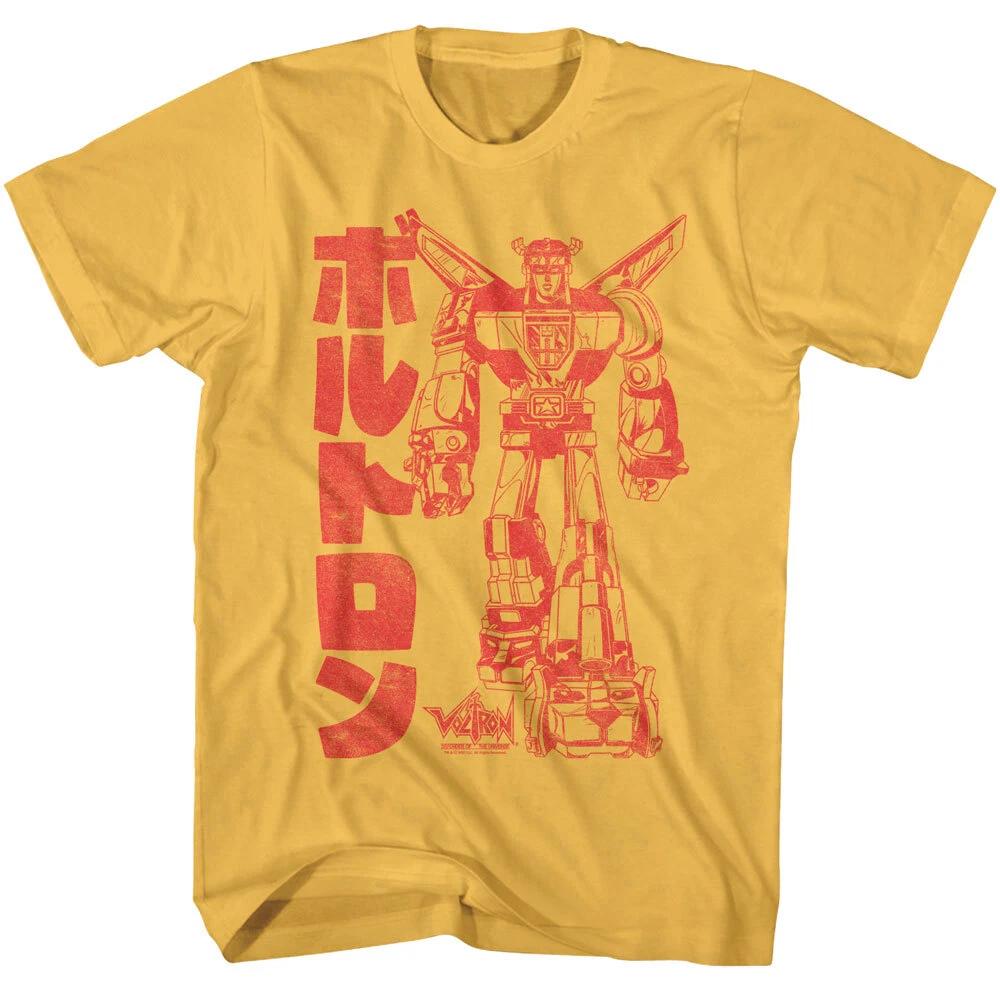 Voltron Golion Katakana Men s T Shirt Robot Beast King Kanji Japansese L