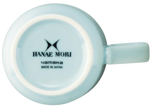 Hanae Mori "Fleur" Pair of Mugs, Approx. 300ml, Floral Design, Dishwasher and Microwave Safe, Perfect As a Gift or Wedding Gift, Made In Japan, MB6500