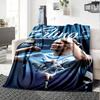 Haaland (31) Personalized Text Blanket Lightweight Customizable Blanket Soft & Cozy Great for Home Decor Office Couch Sofa Ideal for All Seasons