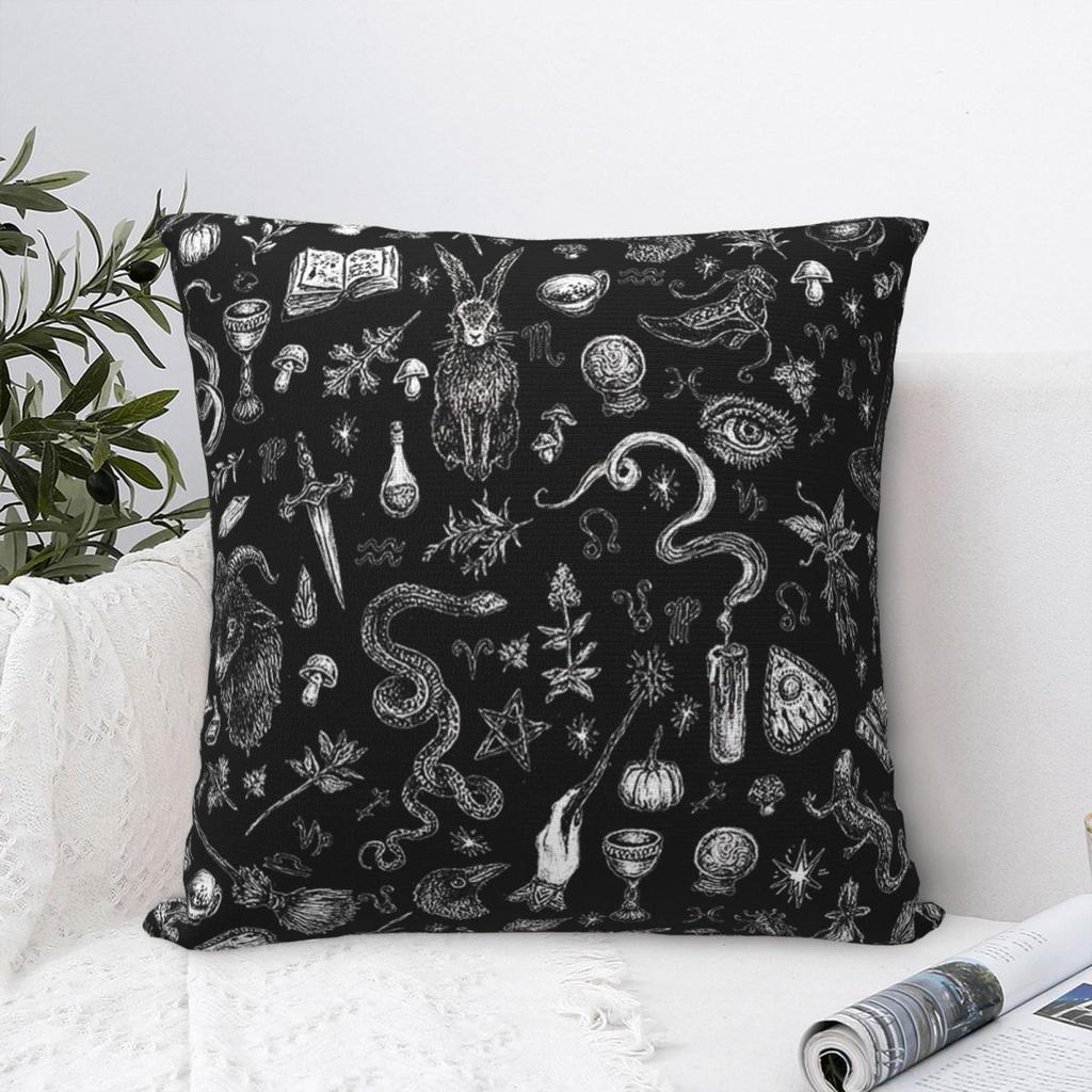M Witch Pillow Cases Halloween Pumpkin Spooky Horror Cushion Cover Awesome Decorative Pillowcase For Car 40*40Cm