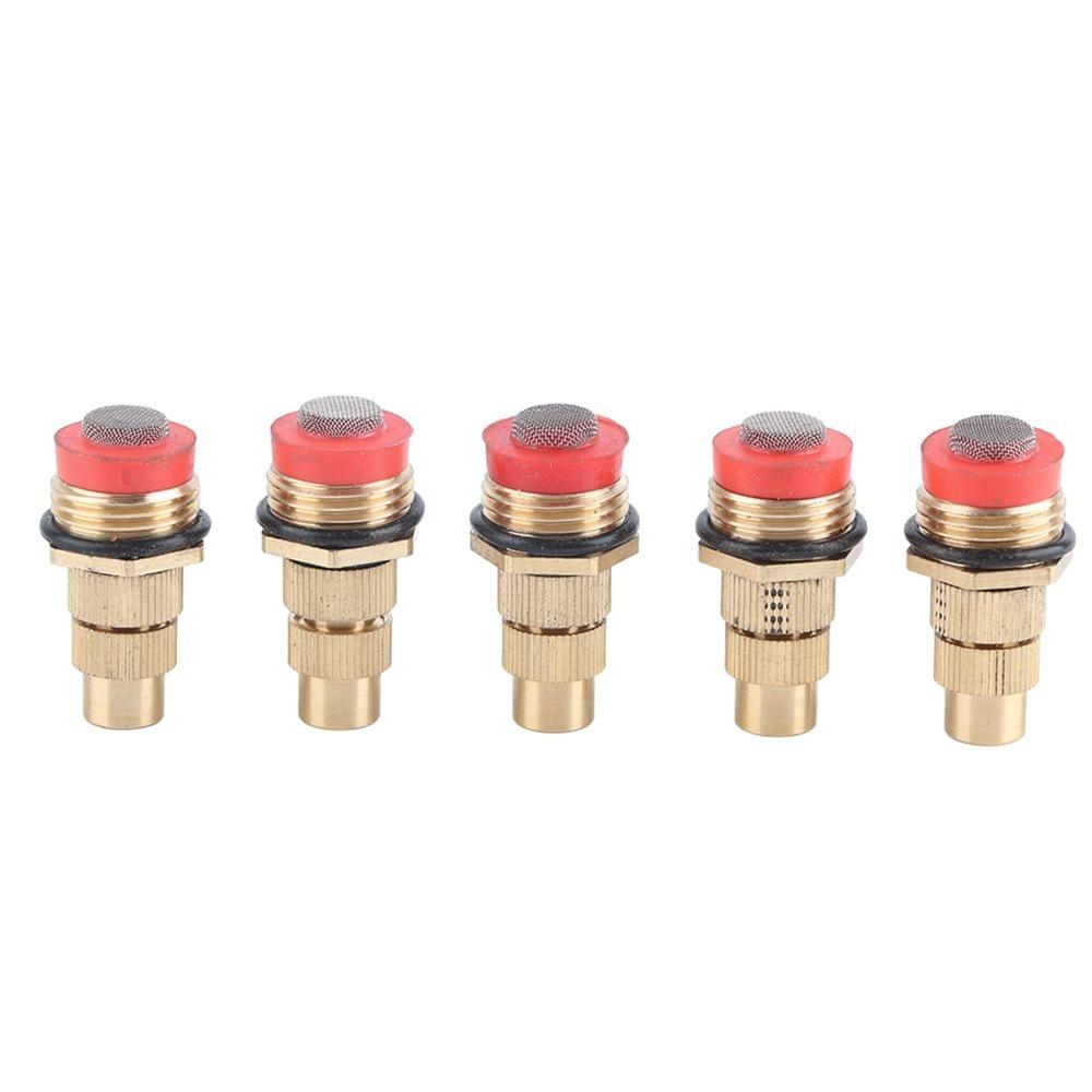 5PCS Gold Misting Spray Nozzle G1/2 Inch Male Thread Adjustable Watering Spray  Outdoor Cooling Use G1/2  (DN15)