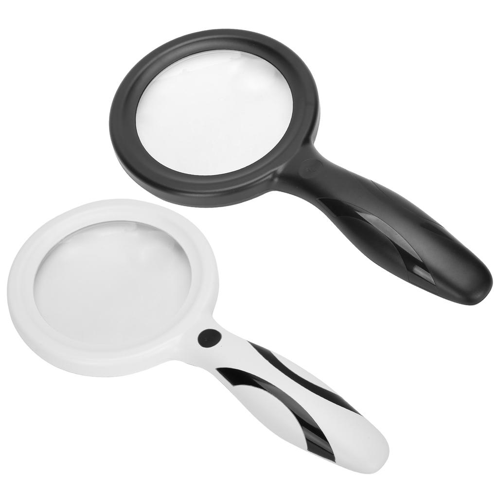 Lupa portátil 5X 10X com brilho ajustável LED Lupa para reparo de leitura