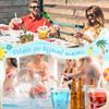Clear Plastic Cups Ice Cream Buckets with Lids and Straws Disposable Drink Cups Cocktail Pails for Outdoor Pool Party Supplies
