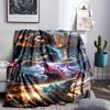 Godzi-lla Destruction Throws Blanket Flannel Blankets Plush for Couch Bed Gifts for Men Women Travel picnic blanket Christmas fan gifts