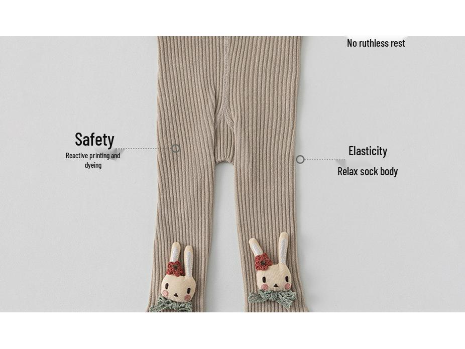 New Spring/Autumn Girls' Tights: Baby Base Layer Pants & One-Piece Combed Cotton Socks
