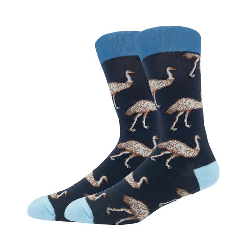 Modă Bărbați Toamnă Iarnă Șosete Skateboard Fericit Creativ Pinguin delfin rechin koala Șosete Noutate Echipaj Amuzant Șosete Bărbătești