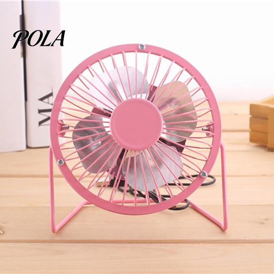 Electric Fan Mini Silent Strong Wind USB Charging Metal Wrought Iron Student Desk for Office