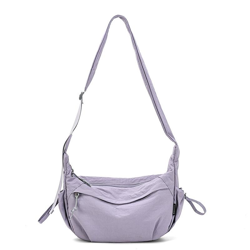 

New Lightweight Water Resistant Crossbody Bag Fashi Macar Color Shoulder Bag Fashiable and Versatile Commuting Bag