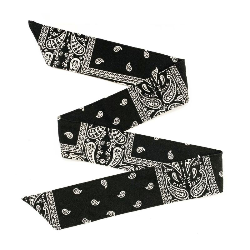 Printed Workout Headband Elastic Tie Wrap Women Men Running Cycling Hair Control with Soft Fabric Wear