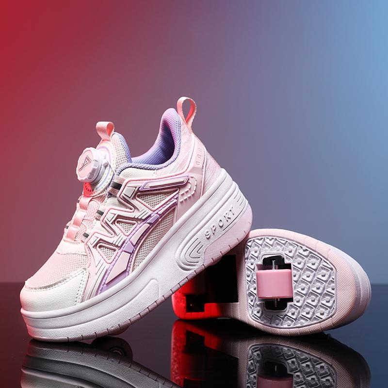 Высококачественные двухколесные роликовые кроссовки для мальчиков и девочек, повседневная обувь для ходьбы, модные персонализированные роликовые кроссовки для школьников 31