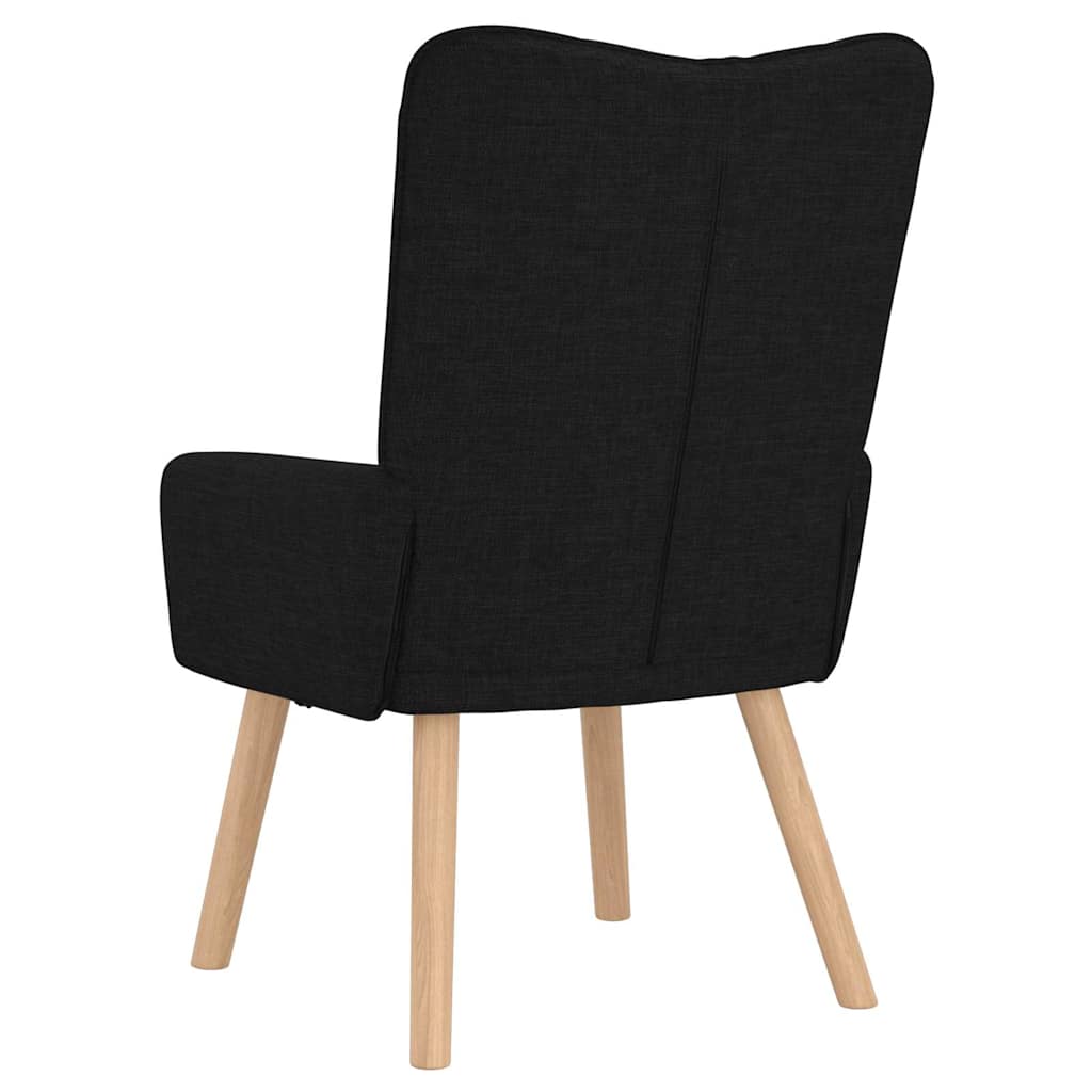 Armchair Black 63 X 67 X 94 Cm Fabric and Plywood
