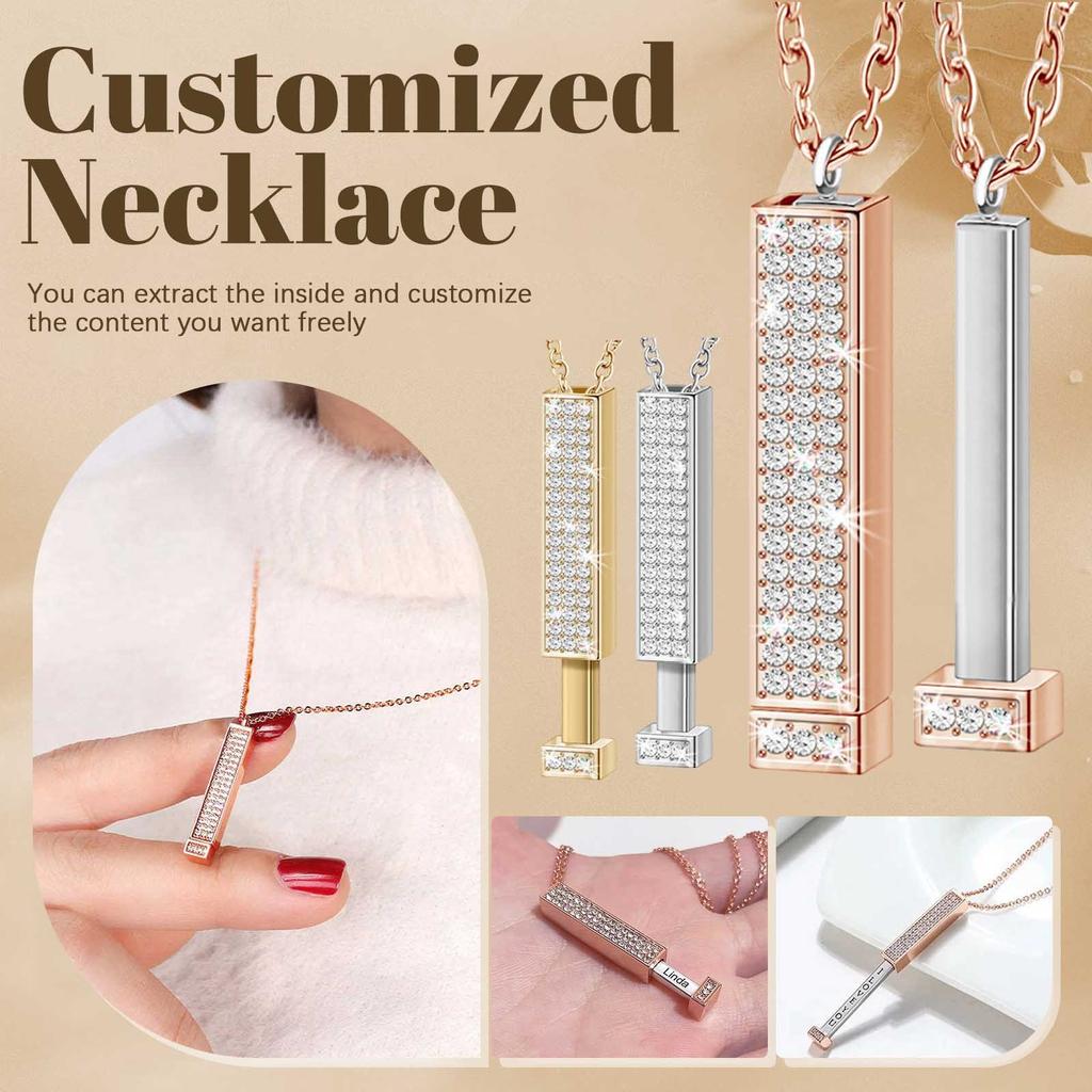 Personalized Creative Square Retractable Three-Dimensional Stick Necklace