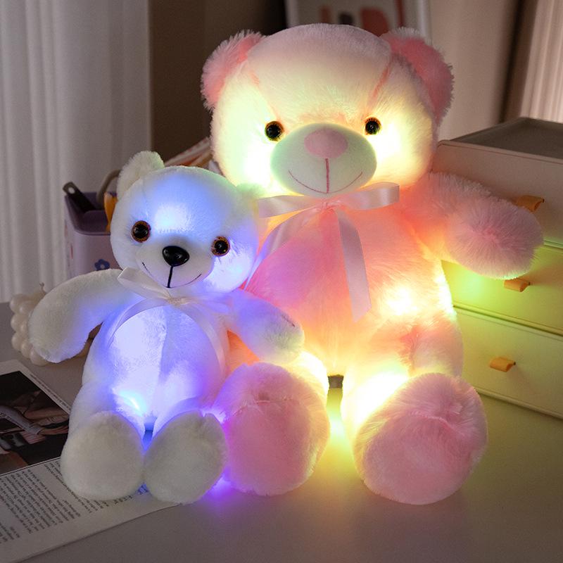 Glowing Luminous Teddy Bear Plush Toy Pillow - Perfect Valentine's Day Gift