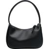 Fashionable Women Underarm Bag Trendy Solid Color Textured Pu Leather Simple Female Bags Popular Large Capacity Bag