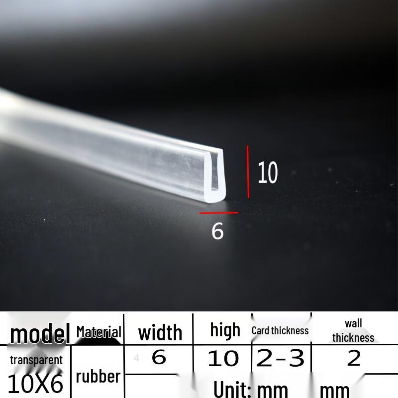 Lanshi Clear U-Shaped Glass Edge Protector
