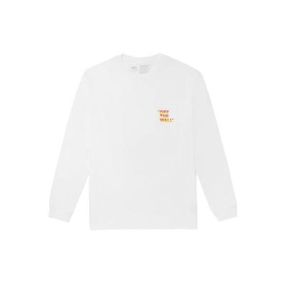 Gradient Letter Print Sports Long Sleeve T-Shirt Men Tops White VN0A5E5KWHT