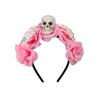 Exaggerated Skull Head Headband Halloween Decor Gothic Flower Hairband  Haunted House
