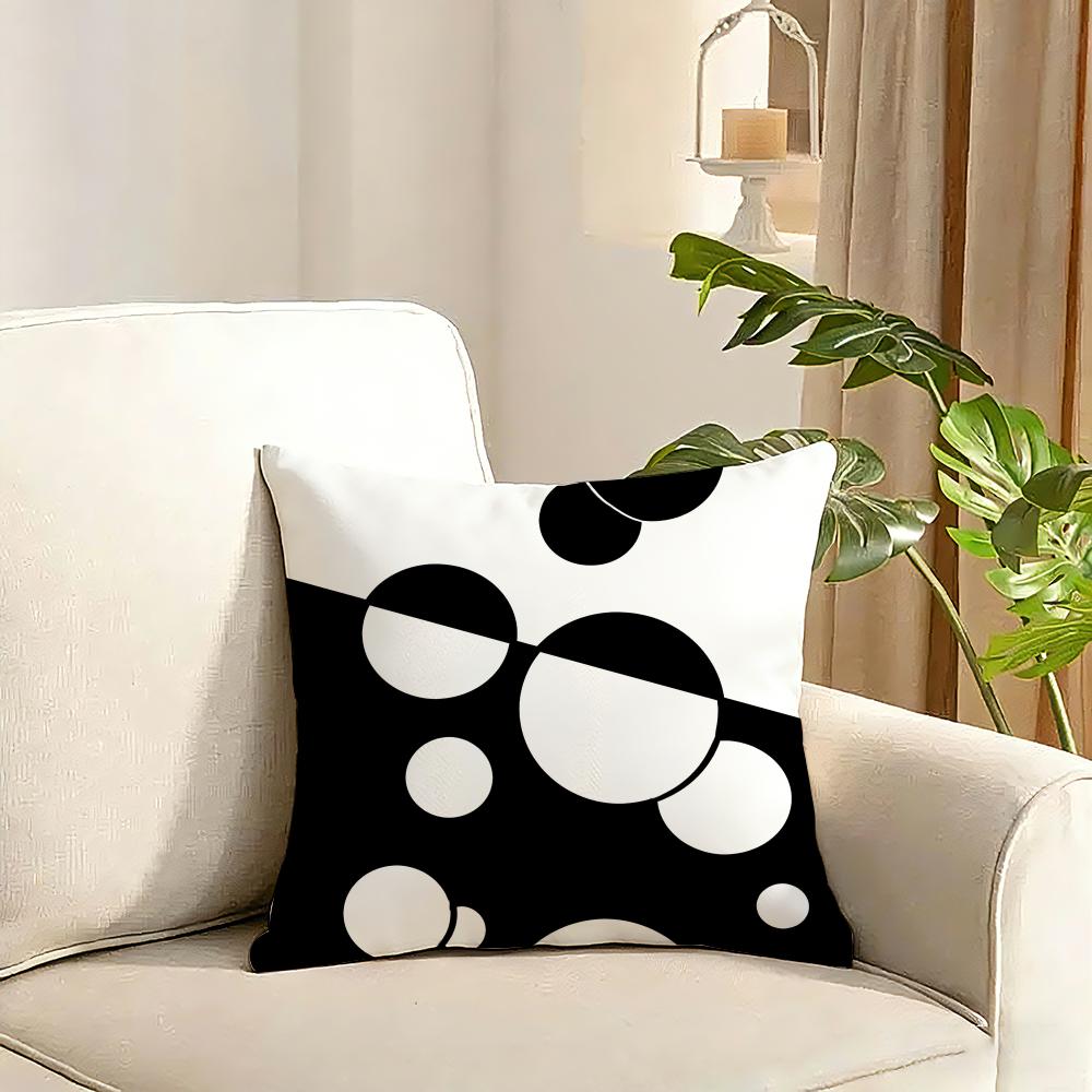 Abstract Geometric  Modern Boho Cushion Cover Reversible Plush Pillow Cover Soft Fluffy  Home Decor for Sofa Bedroom