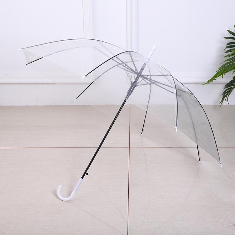 Automatic Transparent Long Handle Umbrella - Perfect for Weddings and Celebrations, with Custom Advertising Options.