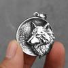 YQ 316L Stainless Steel Viking Wolf Pendant Necklace For Men Goth Jewelry Accessories