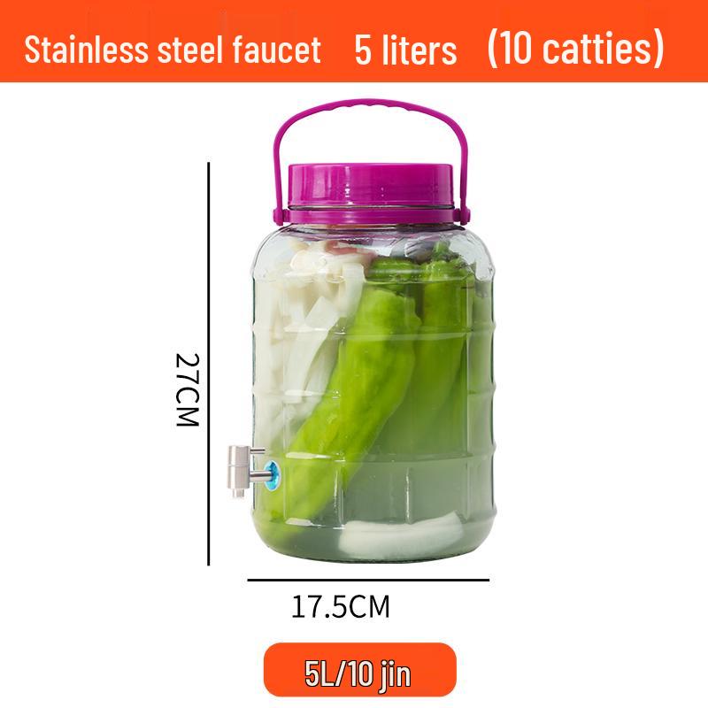 Large Capacity Sealed Glass Jar: Perfect for Wine, Kimchi, Pickling, and Brewing