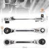 1/4 Inch Dual Head Quick Socket Portable Wrench,Wrench Screwdriver Hex Torque Wrenches Set 2-in-1 Ratchet