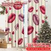 Set Of 2 Flat Printing Kiss Pattern Chic Curtains Versatile Polyester Home Decor Decorative Bedroom Minimalist Made Master Window Treatment
