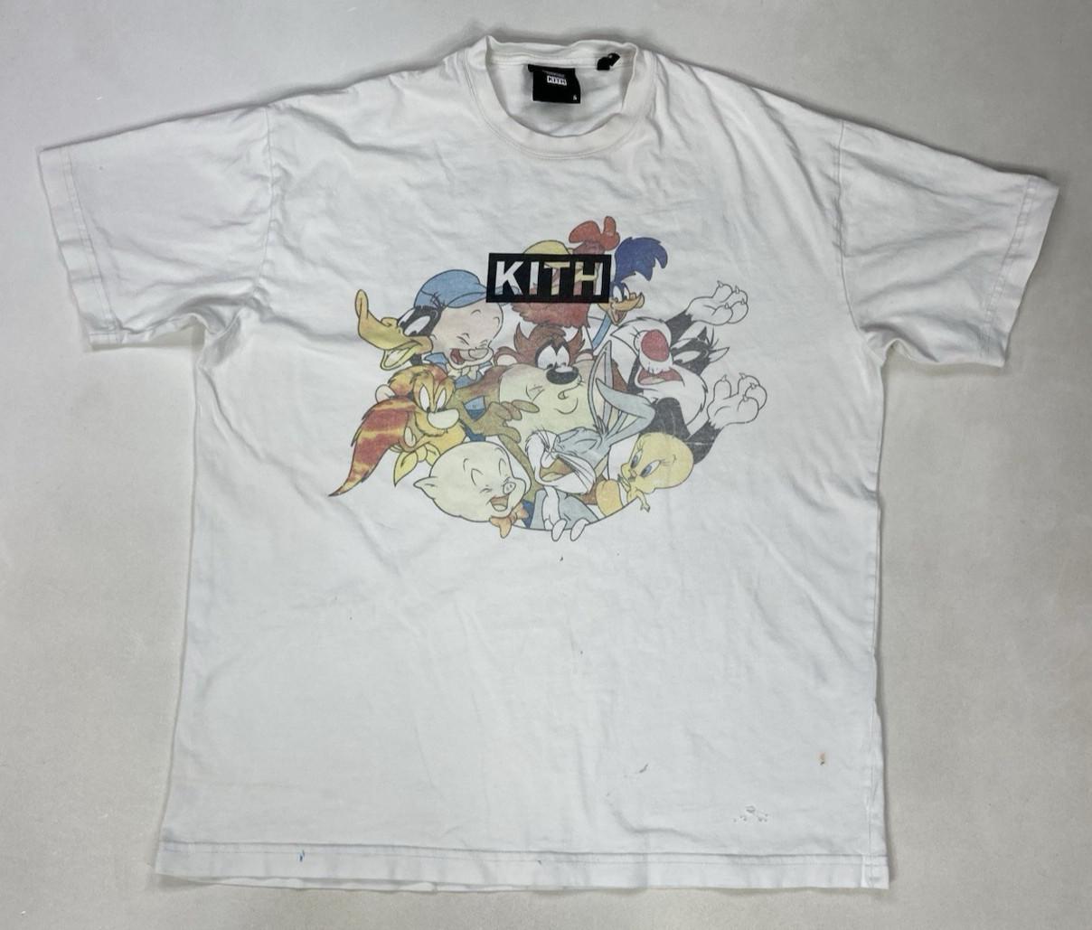 Kith Looney Tunes Graphic T-shirt Men Small White Short Sleeve XXL