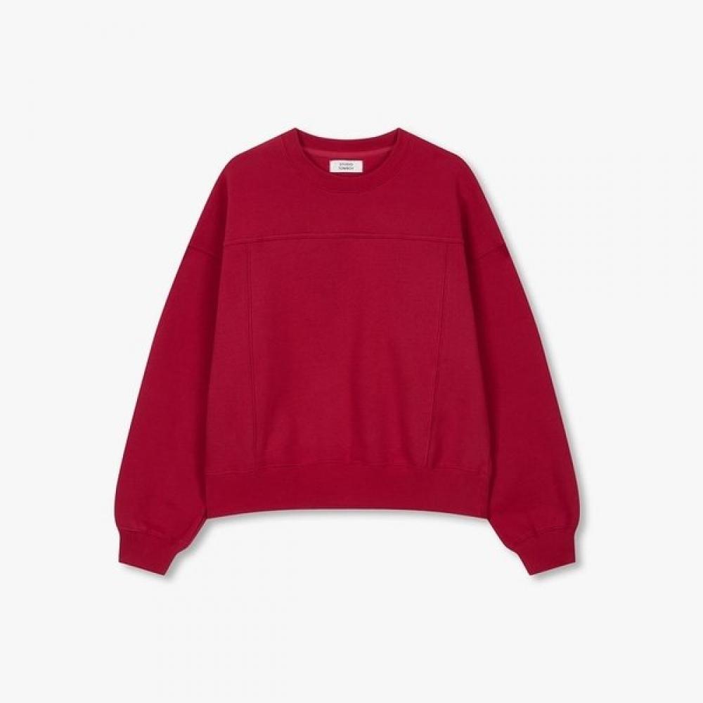 Studio Tomboy Fleece Sweatshirt Cut Line  9105422230ct Red/OS